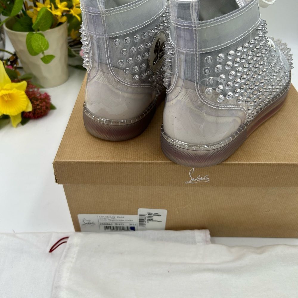 Men’s Christian Louboutin  spiked  high top sneakers size 41 made in Italy - Picture 11 of 12